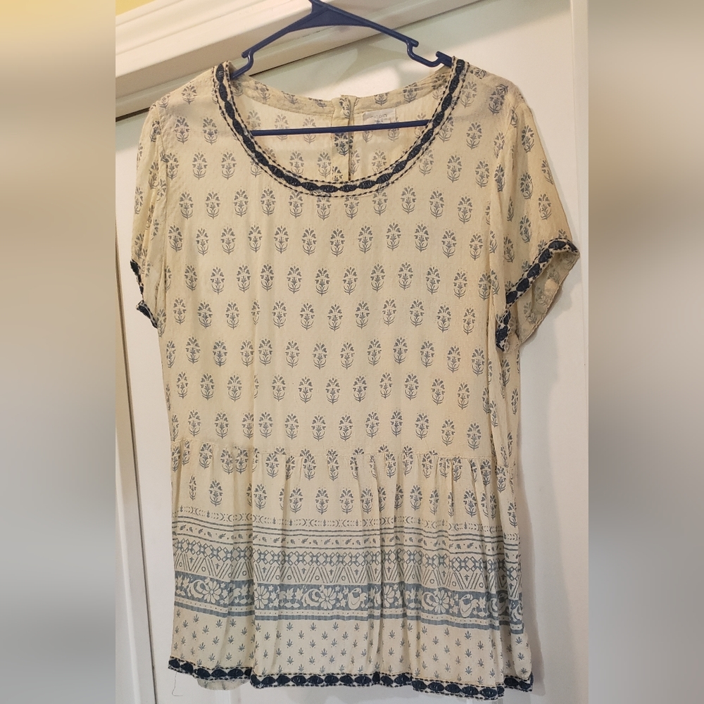 Large, Sigrid Olsen, short sleeve blouse